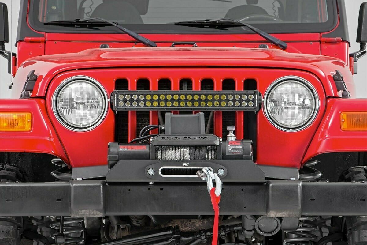 Winch mounting plate. Jeep Wrangler YJ/TJ (87-06). Rough Country 1189 –  LLama 4×4