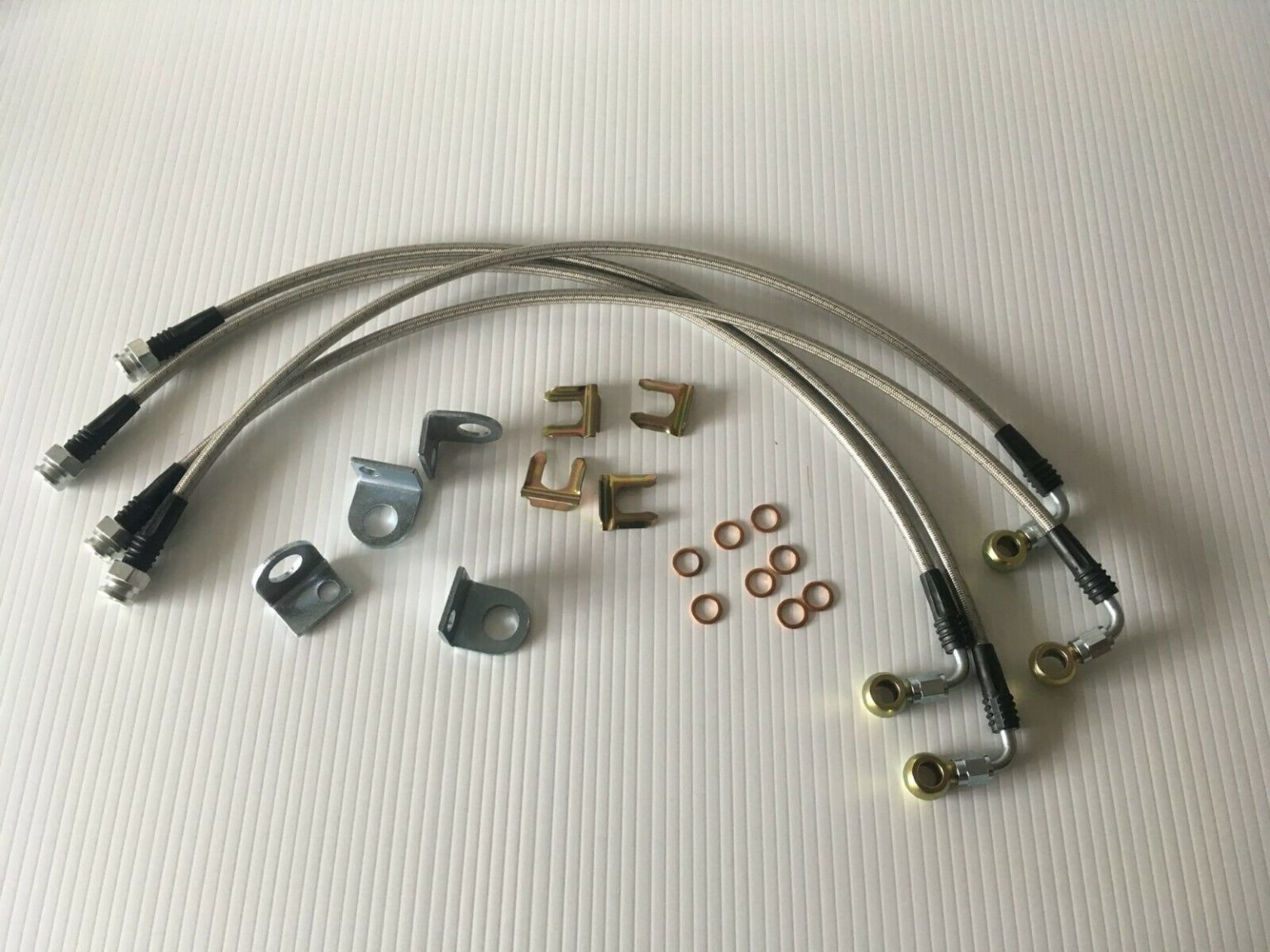 Jeep Wrangler JK extended braided stainless steel brake hose set up to